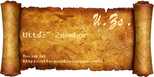Uttó Zsombor névjegykártya
